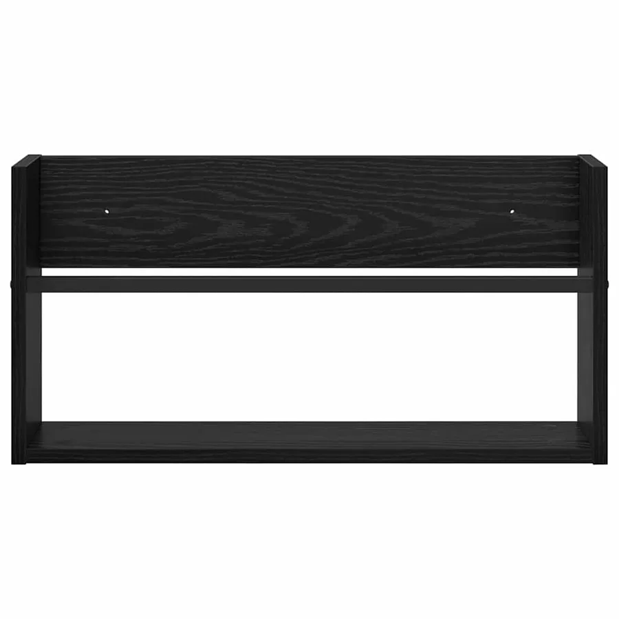 Étagère à magazines avec étagère Chêne noir 60 x 12 x 30 cm - 5