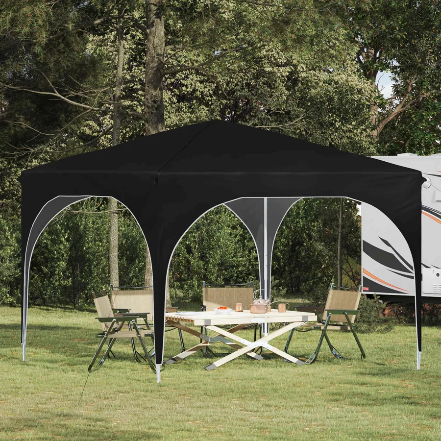 Tente de fête pop-up 290 x 290 x 245 cm Noir