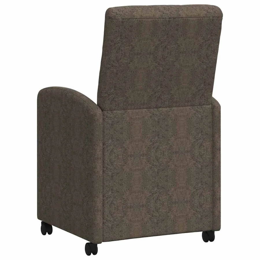 Chaises de Salle à Manger avec Roues 2 pcs Gris foncé - 6