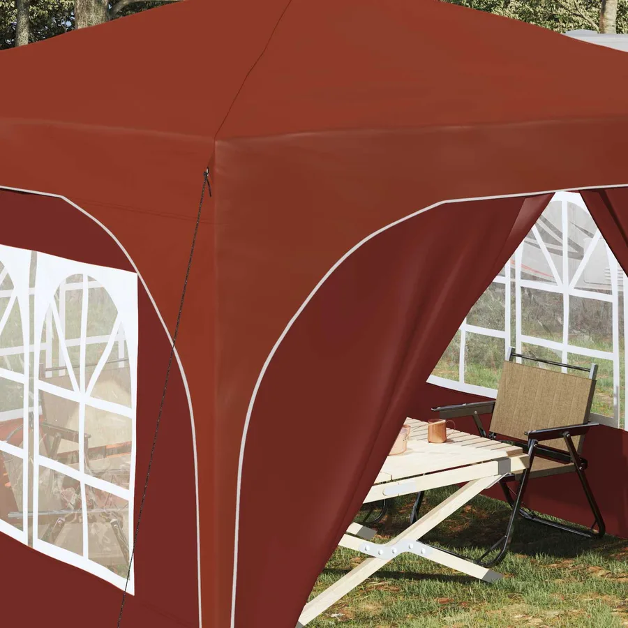 Tente de fête pop-up 290 x 290 x 245 cm Terre cuite - 4