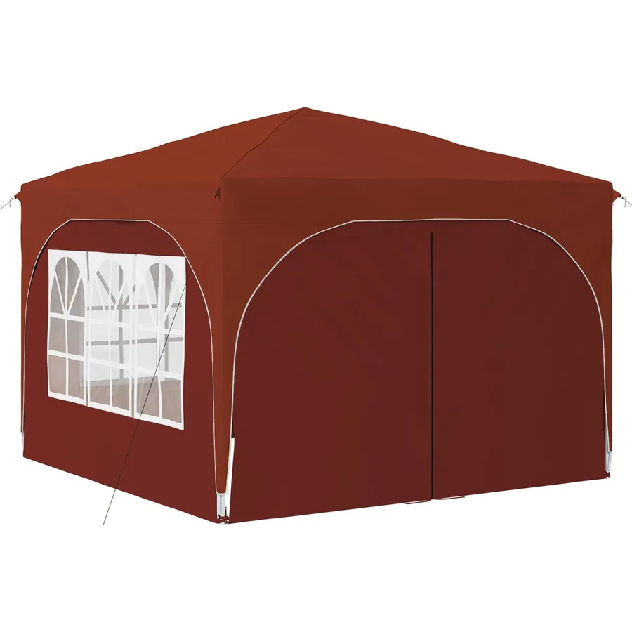 Tente de fête pop-up 290 x 290 x 245 cm Terre cuite - 5