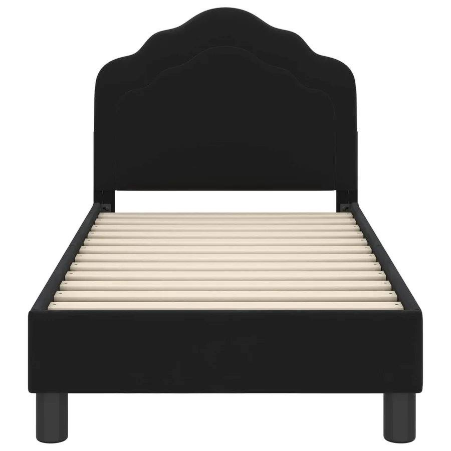 Cadre de lit pour tout-petit avec tête de lit Noir 70 x 140 cm - 5