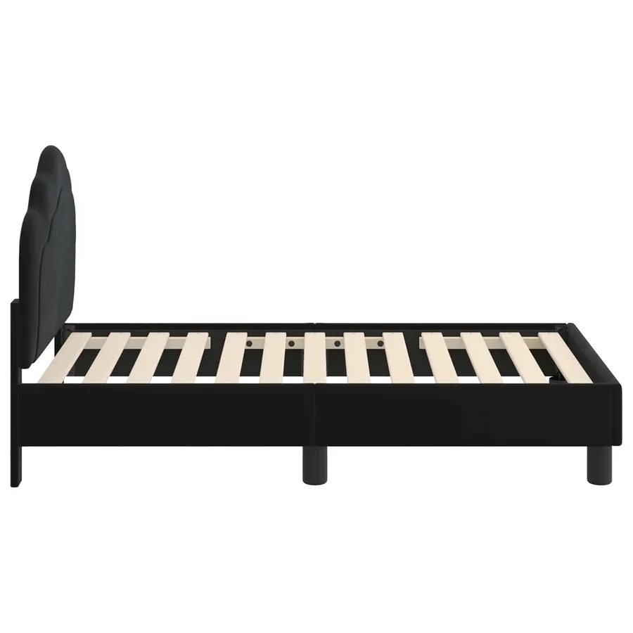 Cadre de lit pour tout-petit avec tête de lit Noir 70 x 140 cm - 6