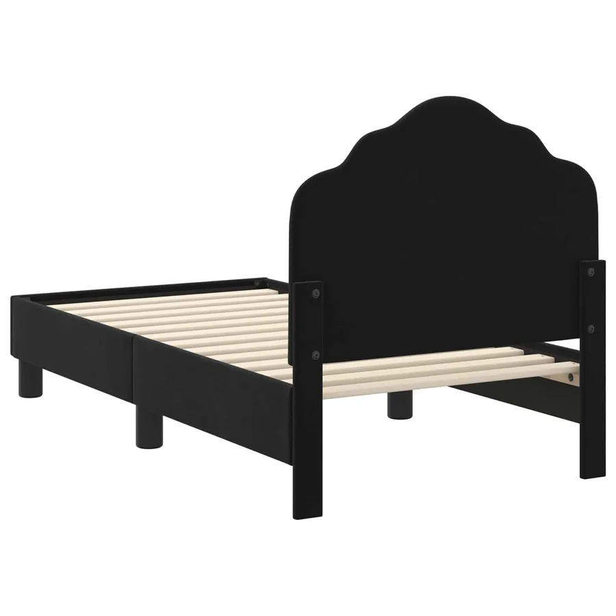 Cadre de lit pour tout-petit avec tête de lit Noir 70 x 140 cm - 7