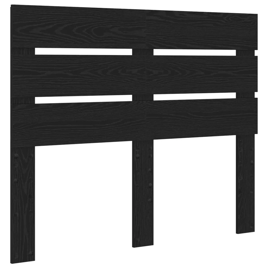 Cadre de lit Noir 120 x 200 cm Bois de pin massif - 6