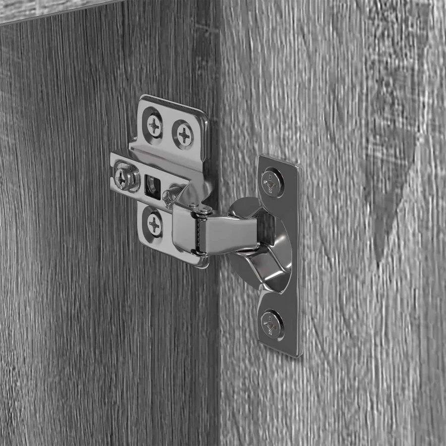 Cabinet de salle de bain avec porte Gris Sonoma 60 x 30 x 60 cm - 12