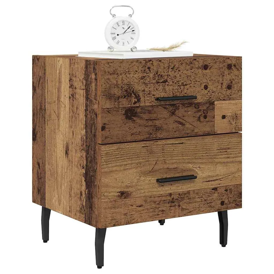 Cabinet de chevet 2 pcs Bois ancien 40 x 35 x 47,5 cm - 3