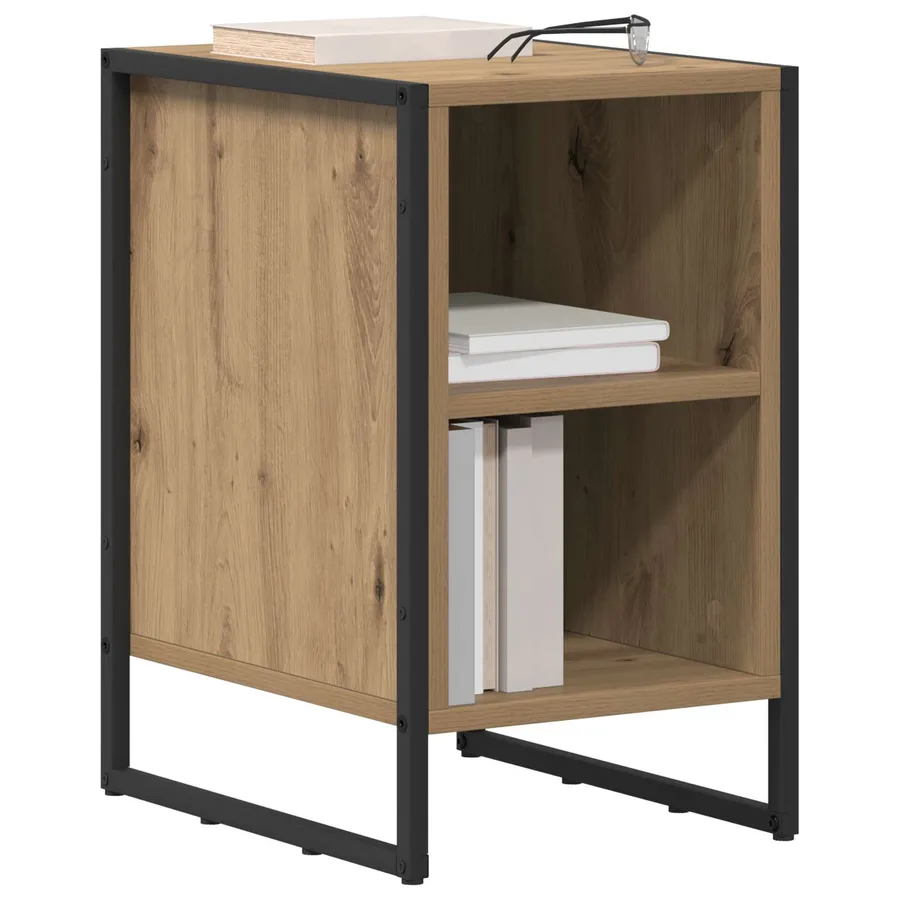 Table de chevet 2 pc Chêne artisan 39.5 x 30 x 50 cm - 3