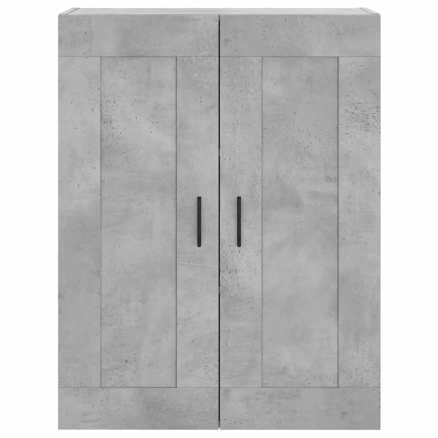 Buffet haut Gris béton 69,5x34x180 cm Bois d'ingénierie - 6
