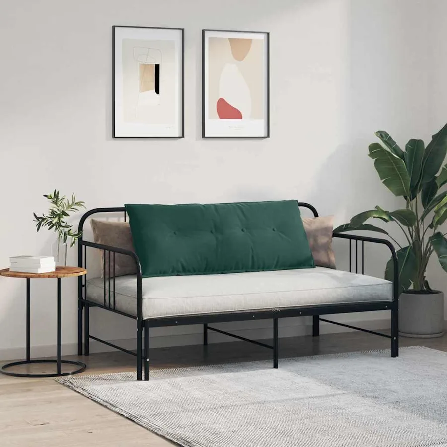Coussin de Dos Vert foncé 120 x 50 cm Tissu en velours côtelé - 4