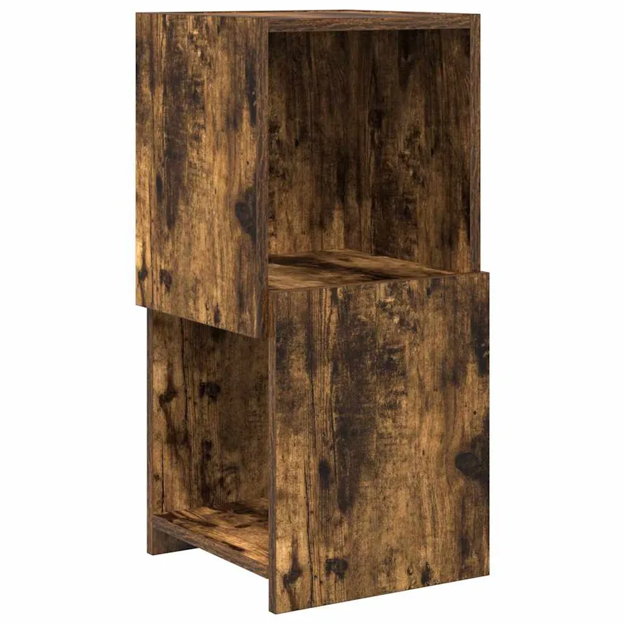 Meuble d'angle Chêne fumé 30,5x30x65cm Bois d'ingénierie - 2
