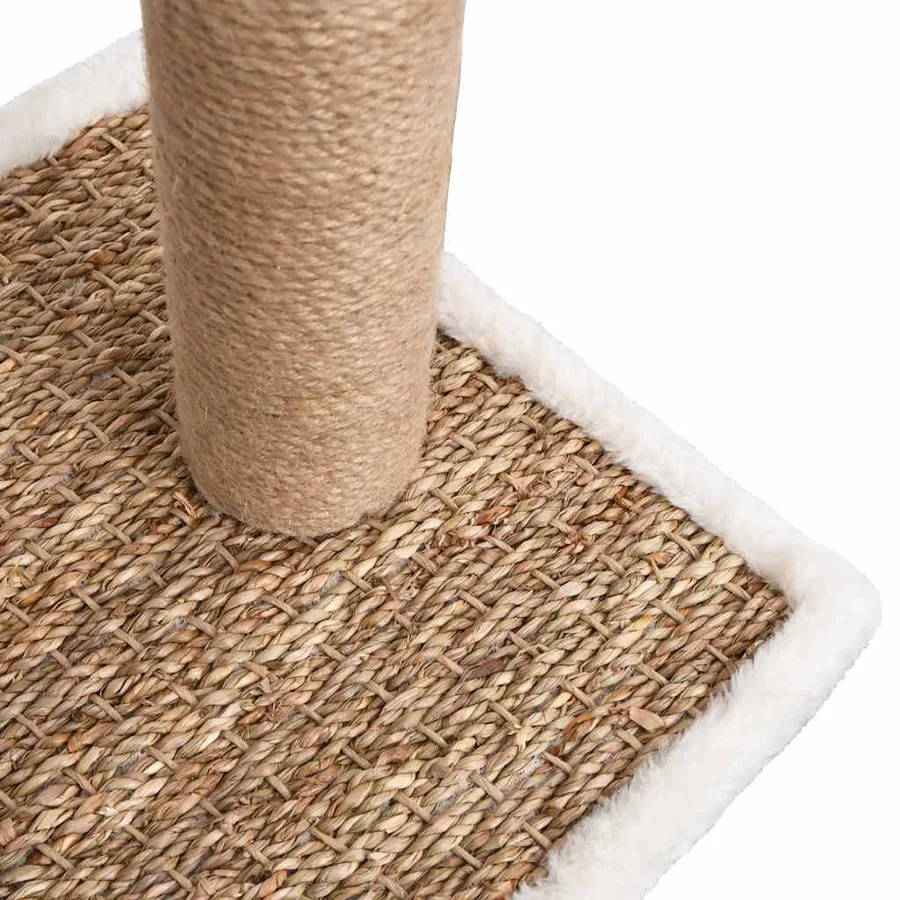 Arbre à chat avec brosse de toilettage en arche et grattoir - 6