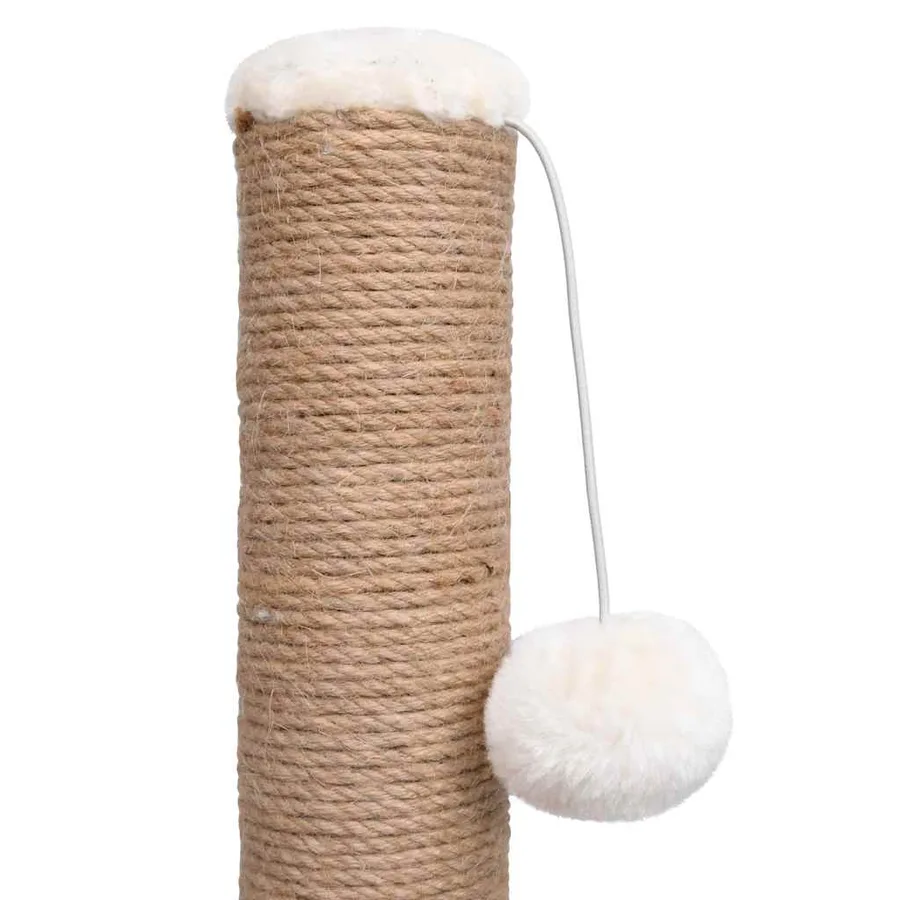 Arbre à chat avec brosse de toilettage en arche et grattoir - 7