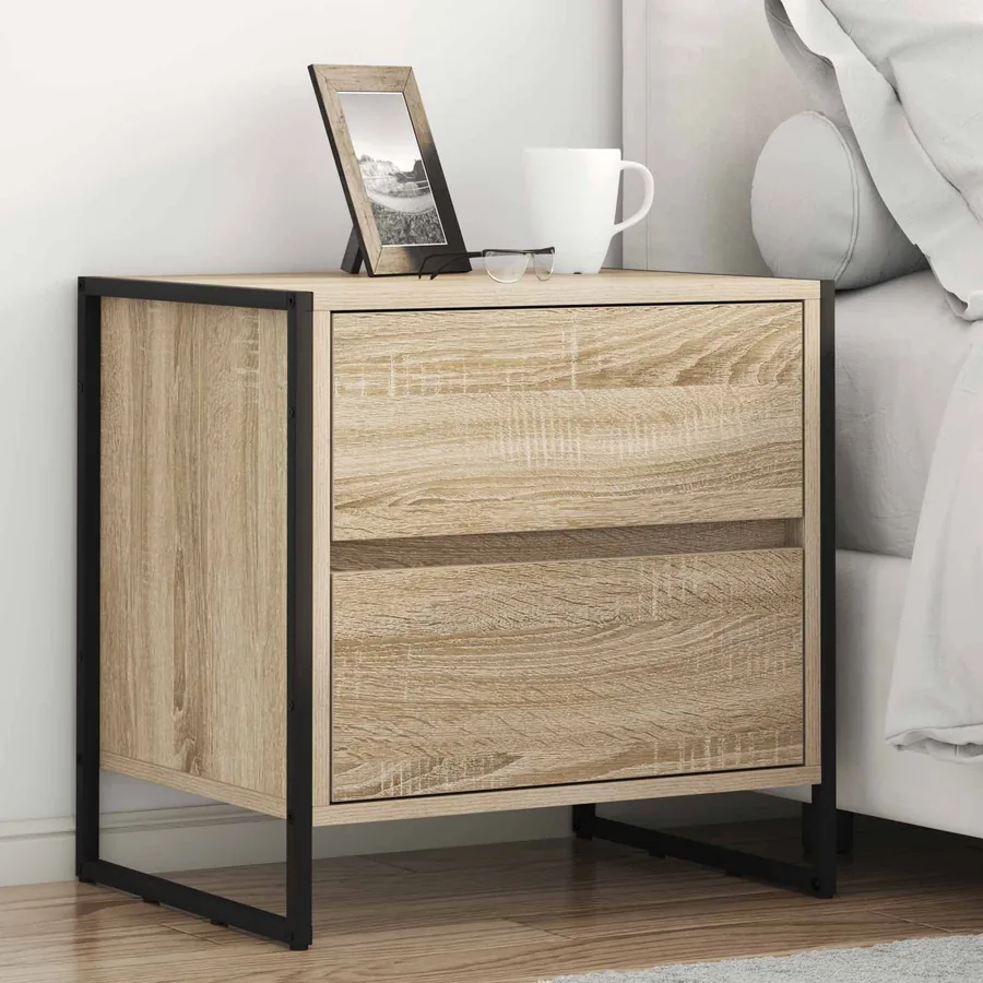 Table de chevet avec tiroir 2 pcs Sonoma 50 x 39,5 x 50 cm