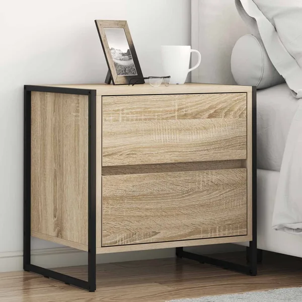 Table de chevet avec tiroir 2 pcs Sonoma 50 x 39,5 x 50 cm