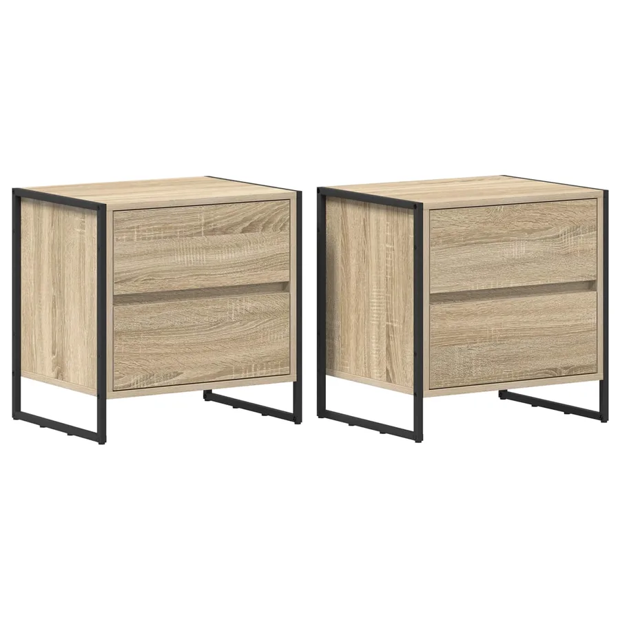 Table de chevet avec tiroir 2 pcs Sonoma 50 x 39,5 x 50 cm - 2