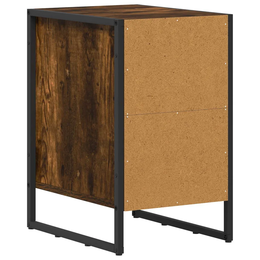 Table de chevet Chêne Fumé 39.5 x 30 x 50 cm Bois d'ingénierie - 7