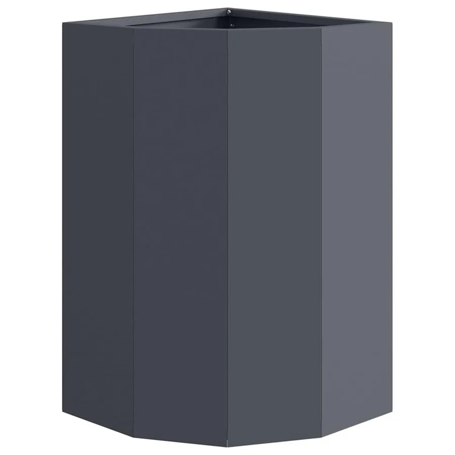 Jardinière d'Angle Anthracite 30 x 30 x 50 cm Acier - 5