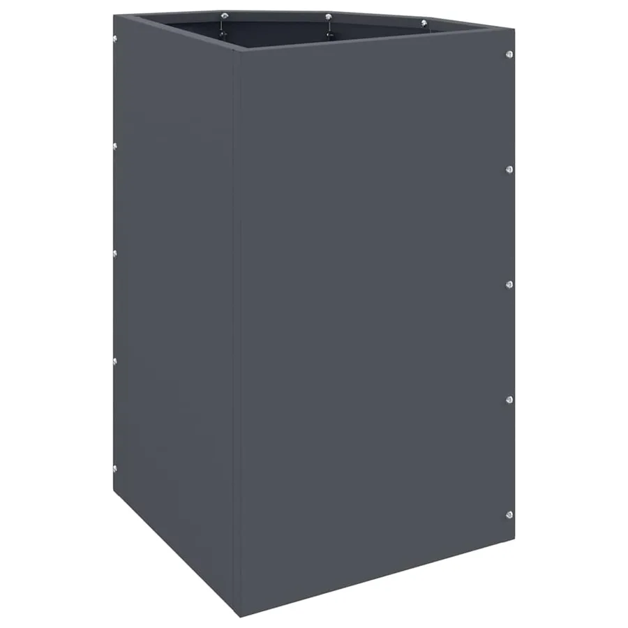 Jardinière d'Angle Anthracite 30 x 30 x 50 cm Acier - 7