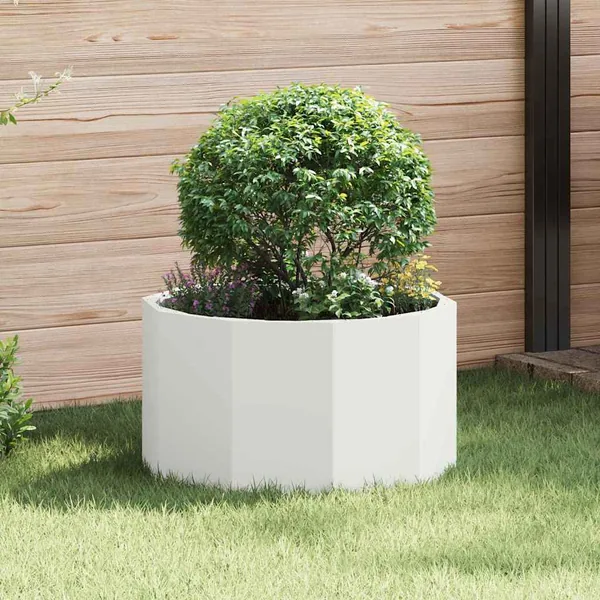 Jardinière Blanc 60 x 60 x 35 cm Acier