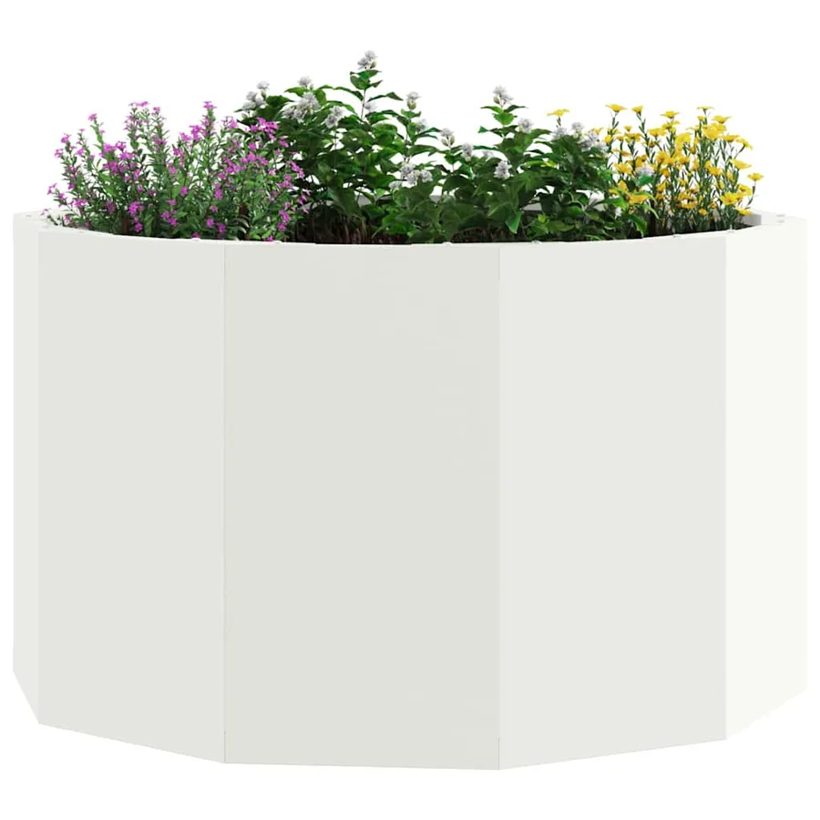 Jardinière Blanc 60 x 60 x 35 cm Acier - 3