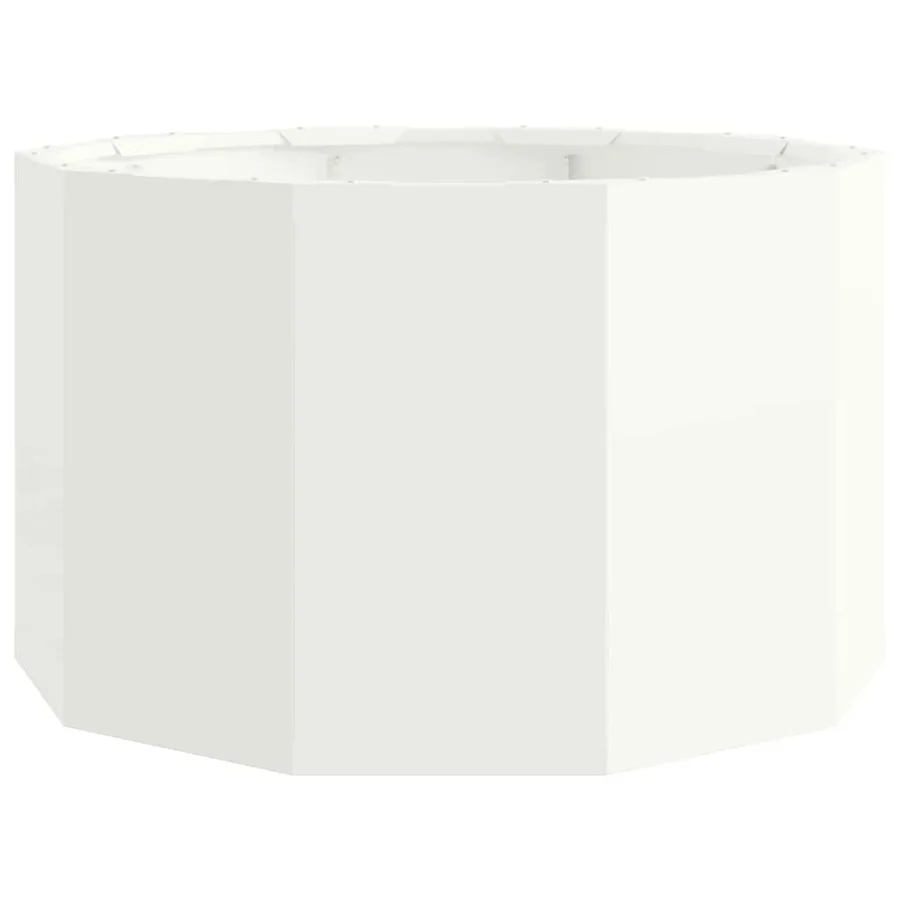 Jardinière Blanc 60 x 60 x 35 cm Acier - 5