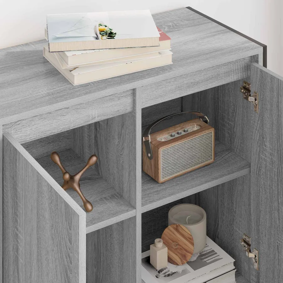 Meuble d'appoint Gris Sonoma 79 x 36 x 75 cm Bois d'ingénierie - 4