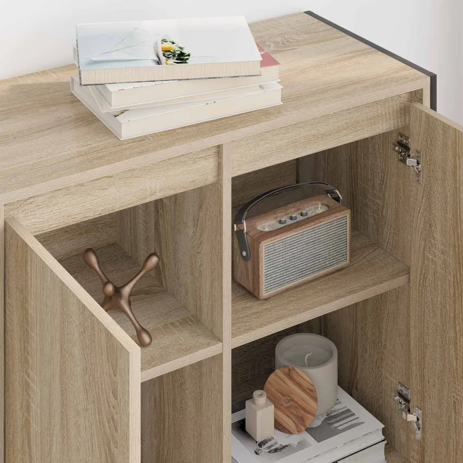 Meuble d'appoint Sonoma 79 x 36 x 75 cm Bois d'ingénierie - 4