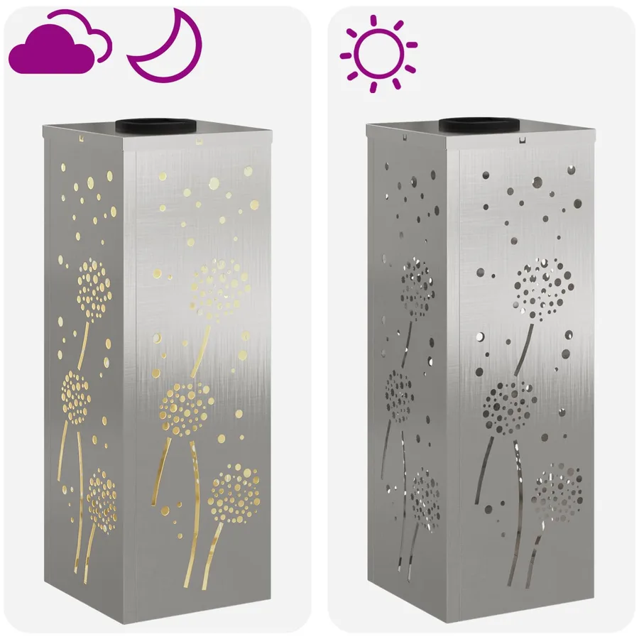Lumière de chemin LED solaire 2 pcs Blanc chaud 18 x 18 x 50 cm - 13