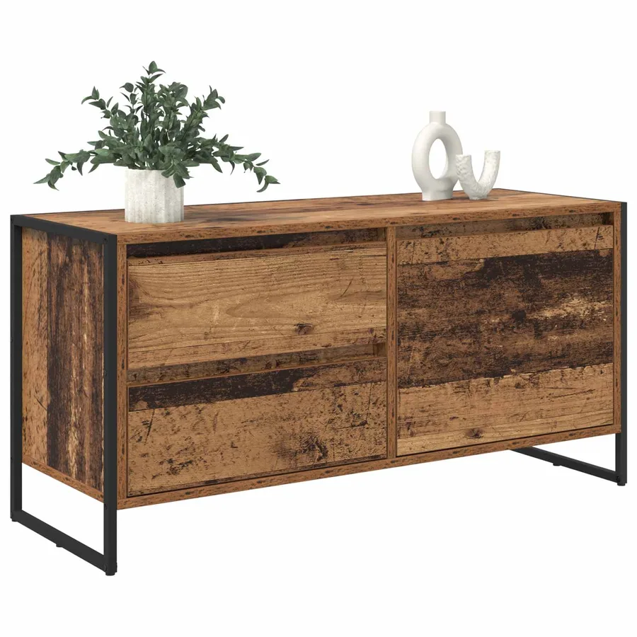 Meuble TV Bois Ancien 100 x 36 x 49.5 cm Bois d'ingénierie - 3