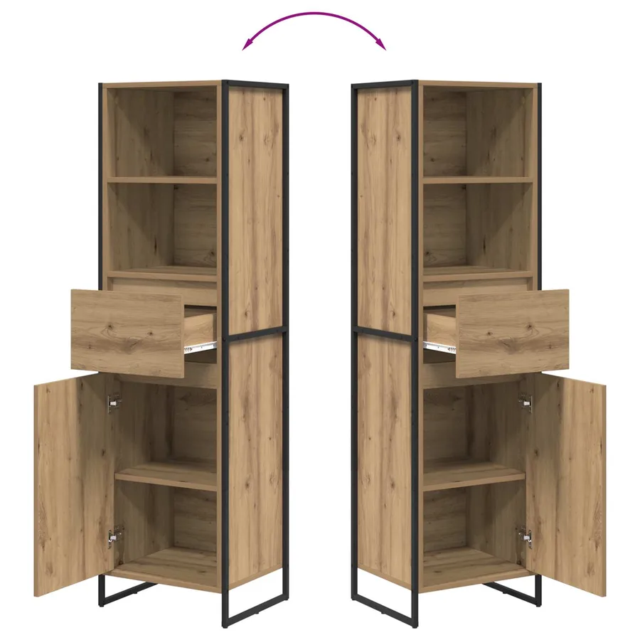 Bibliothèque Chêne artisan 43 x 36 x 150.5 cm Bois d'ingénierie - 11