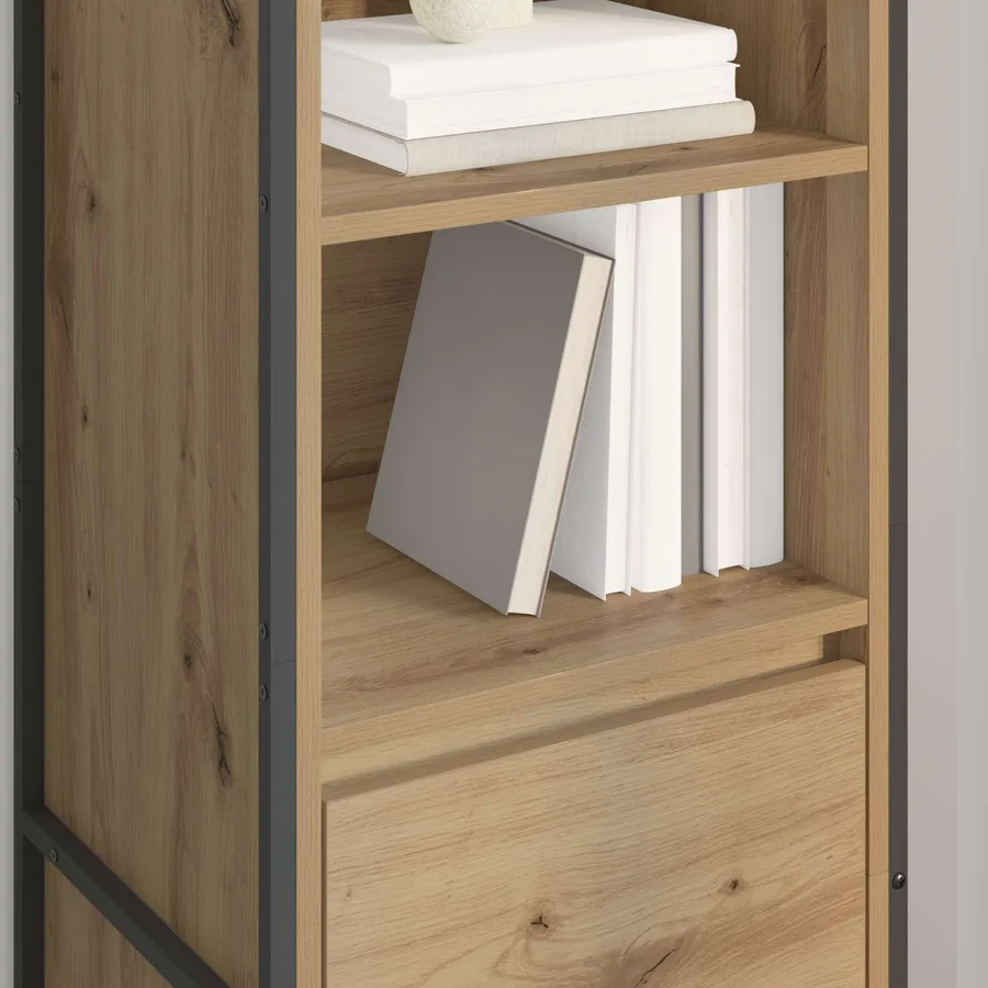 Bibliothèque Chêne artisan 43 x 36 x 150.5 cm Bois d'ingénierie - 4