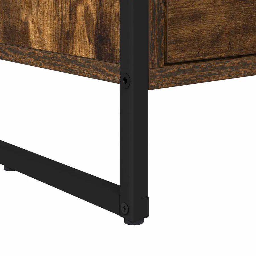 Meuble TV Chêne Fumé 100 x 36 x 49.5 cm Bois d'ingénierie - 8