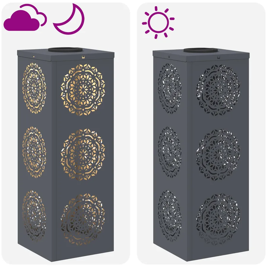 Lumière de chemin LED solaire 2 pcs Blanc chaud 18 x 18 x 50 cm - 13