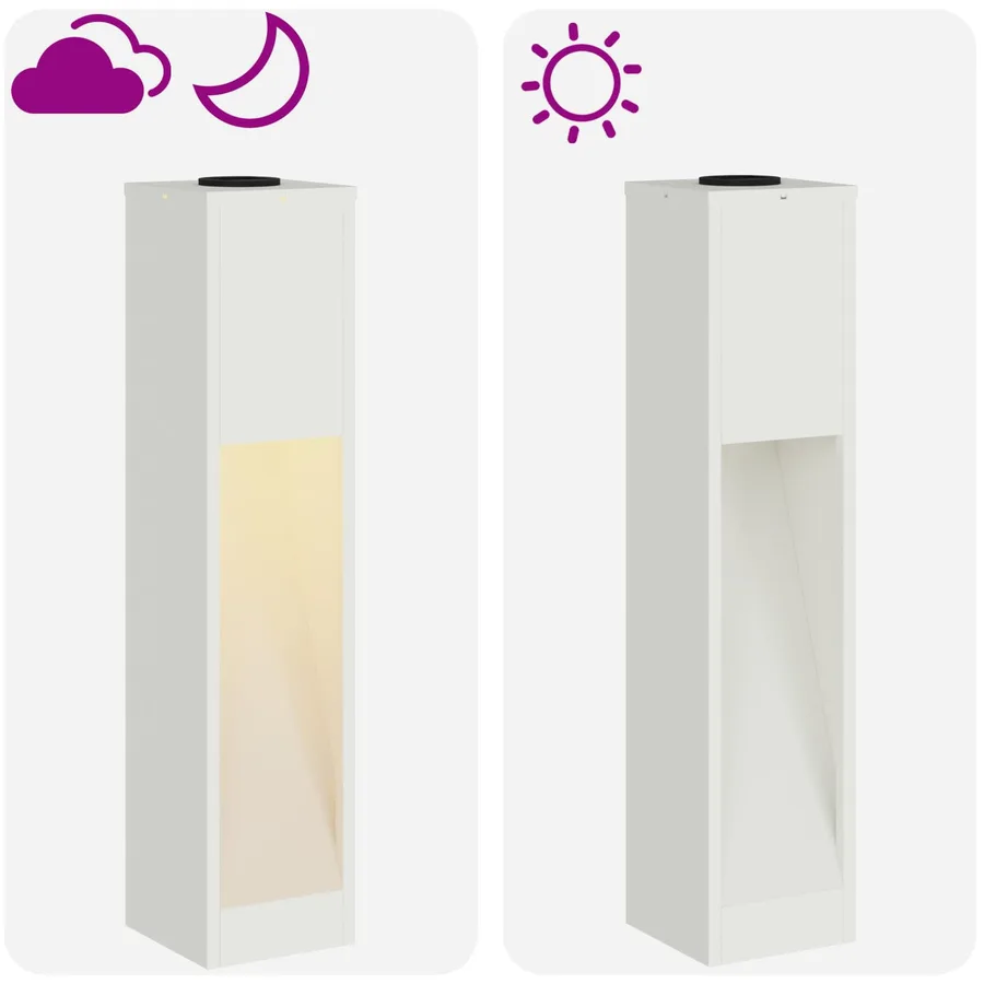 Lumière de Chemin LED Solaire 2 pcs Blanc chaud 18 x 18 x 80 cm - 15