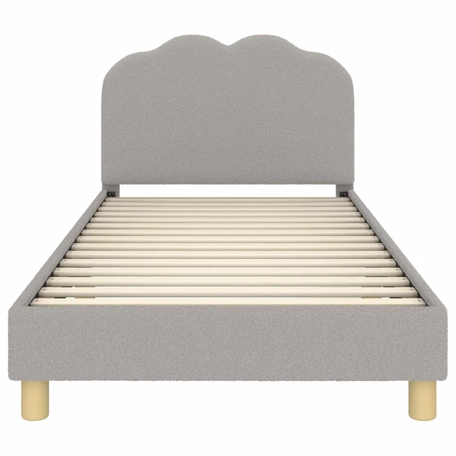 Cadre de lit pour enfants avec tête de lit Gris clair 90x200 cm - 4