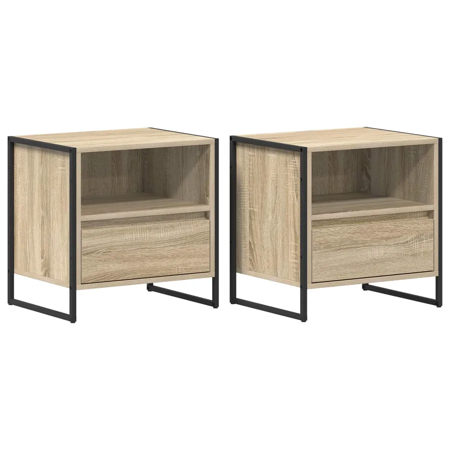 Table de chevet avec tiroir 2 pcs Sonoma 50 x 39,5 x 50 cm - 2