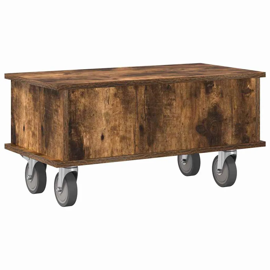 Meuble TV Chêne fumé 68,5 x 35 x 35 cm Bois d'ingénierie - 7