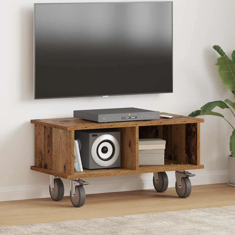 Meuble TV Bois ancien 68,5 x 35 x 35 cm Bois d'ingénierie