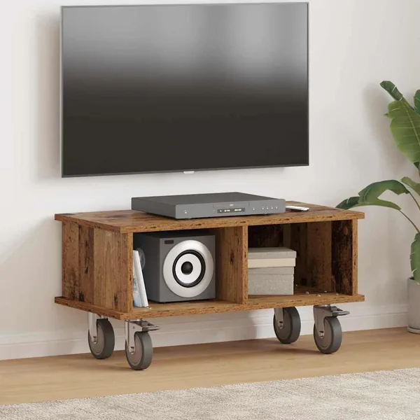Meuble TV Bois ancien 68,5 x 35 x 35 cm Bois d'ingénierie