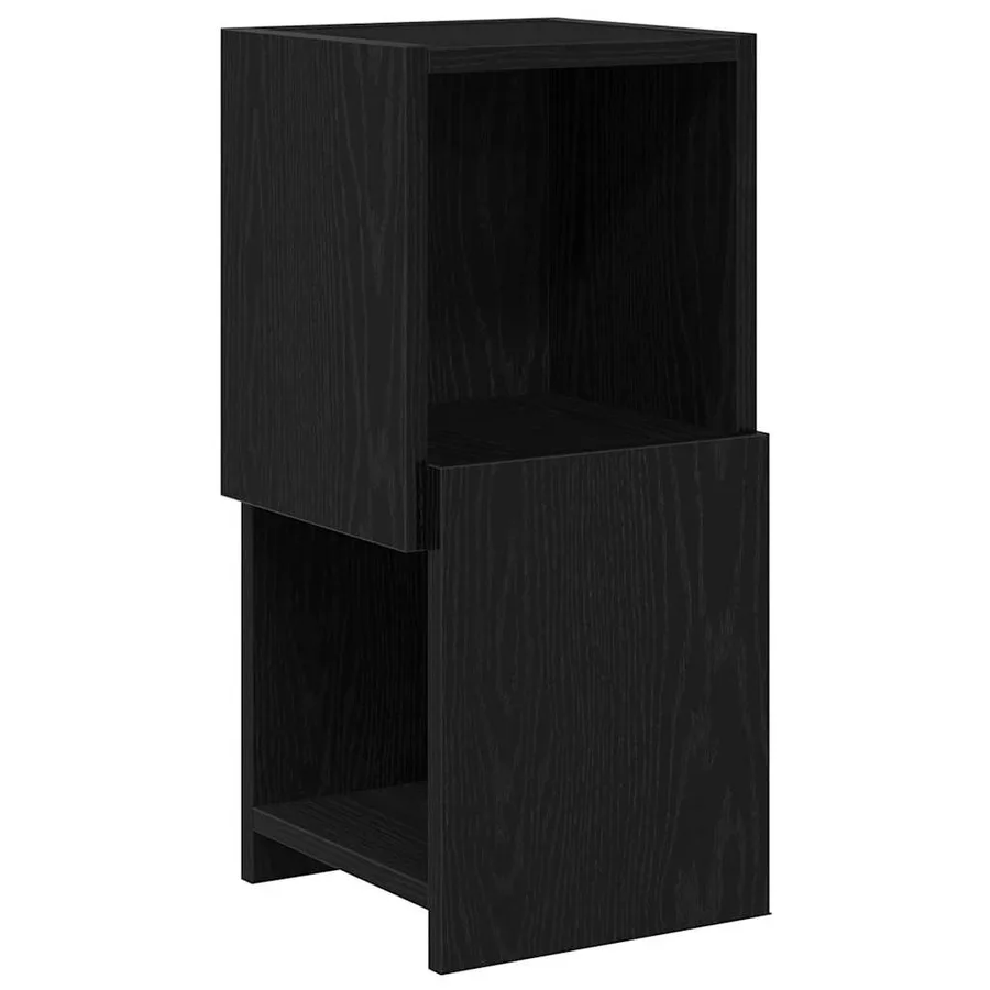 Meuble d'angle Chêne noir 25,5x25x55cm Bois d'ingénierie - 2