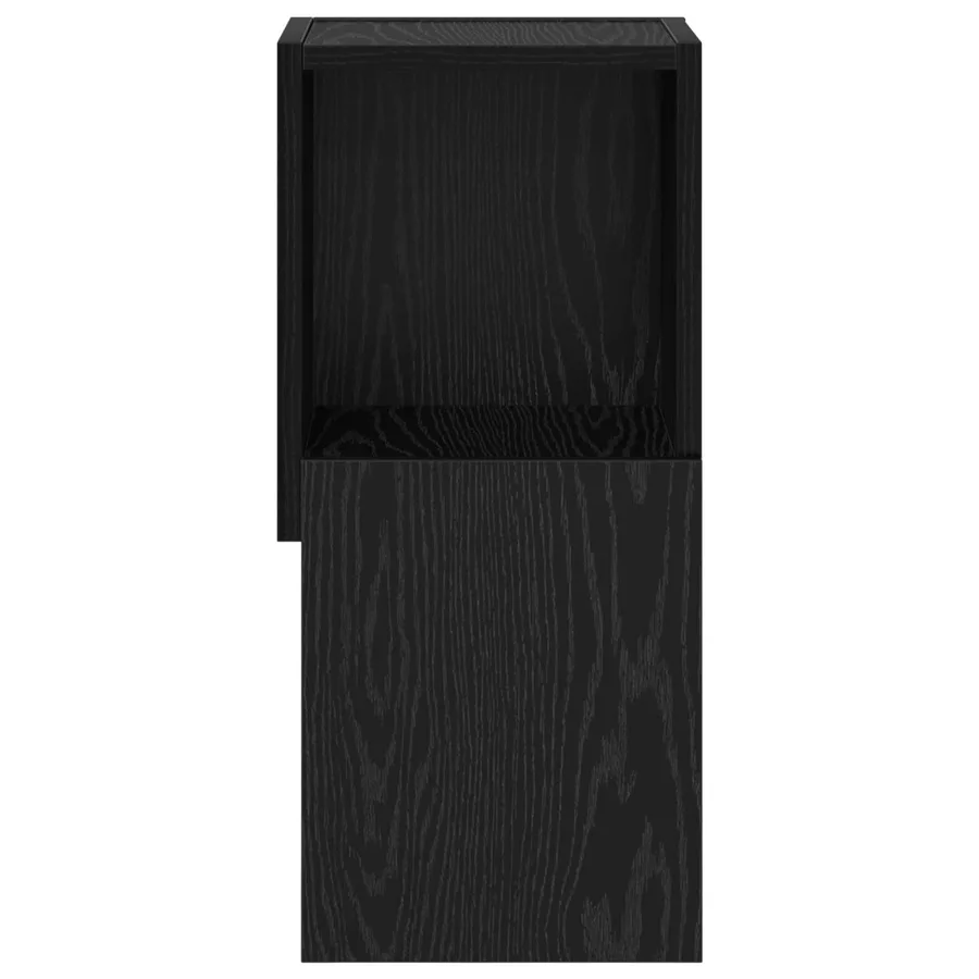 Meuble d'angle Chêne noir 25,5x25x55cm Bois d'ingénierie - 5