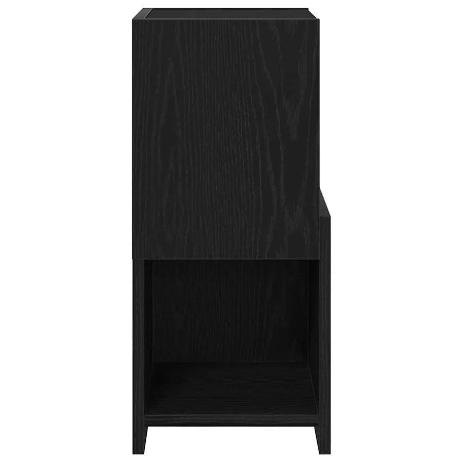 Meuble d'angle Chêne noir 25,5x25x55cm Bois d'ingénierie - 6
