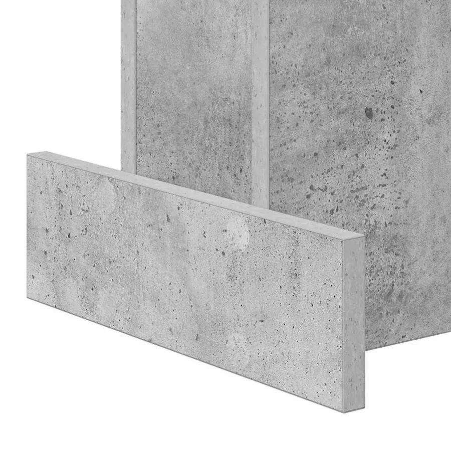 Table d'appoint Gris béton 35,5 x 35 x 40 cm Bois d'ingénierie - 9