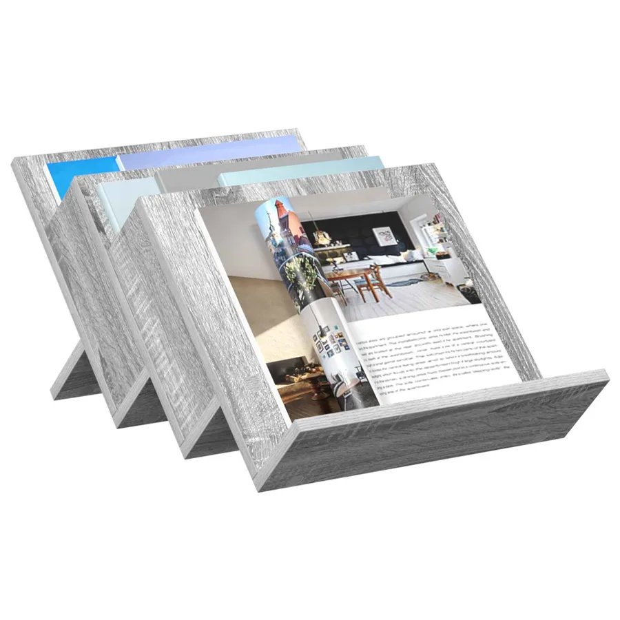 Étagère à magazines avec étagère Gris Sonoma 53 x 40 x 28,5 cm - 3