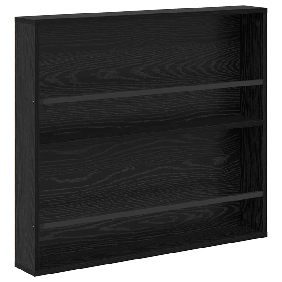 Étagère à magazines avec étagère Chêne noir 80 x 12 x 70 cm - 2