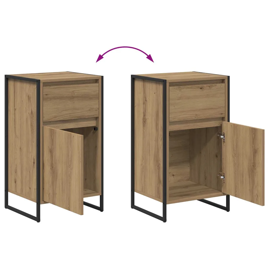 Buffet Chêne artisan 43 x 36 x 75,5 cm Bois d'ingénierie - 12