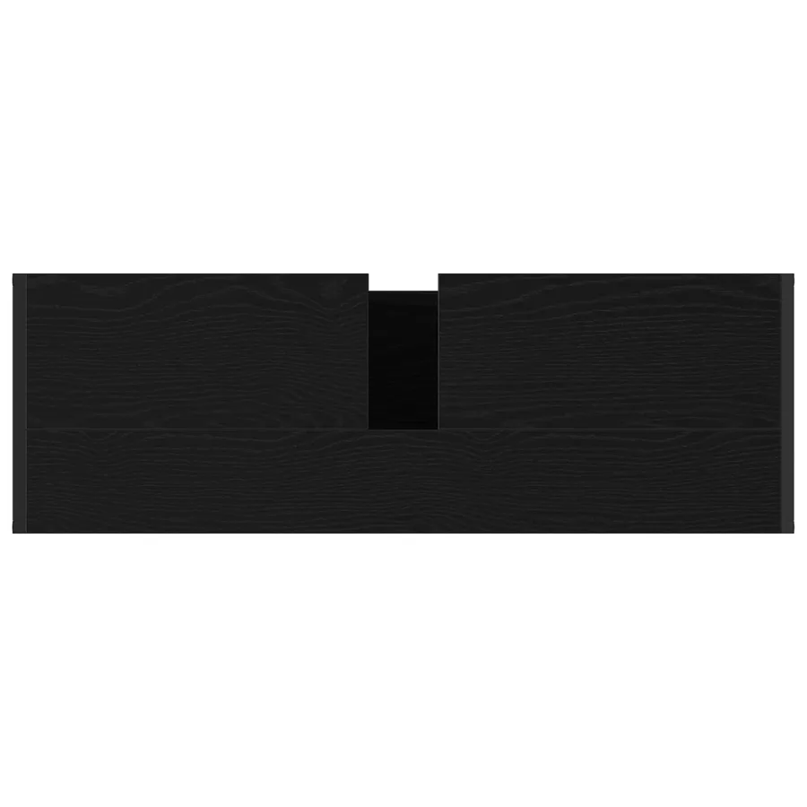 Cabinet de salle de bain avec porte Chêne noir 90 x 30 x 60 cm - 9