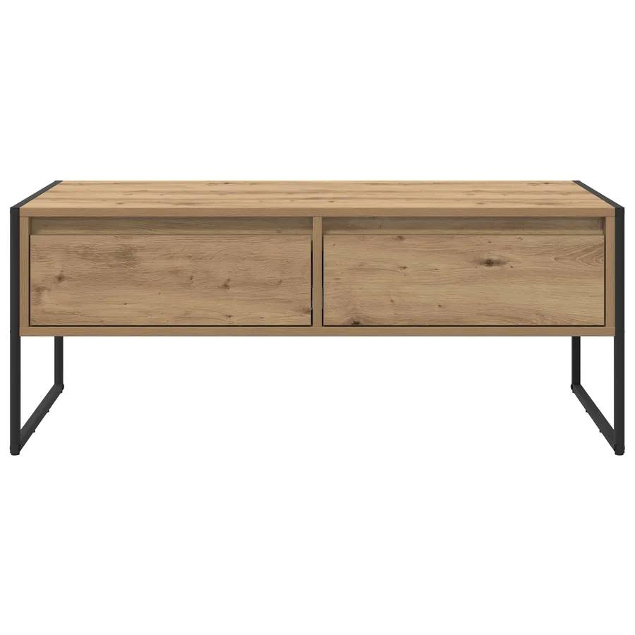 Table basse Chêne artisan 100 x 46 x 40 cm Bois d'ingénierie - 6