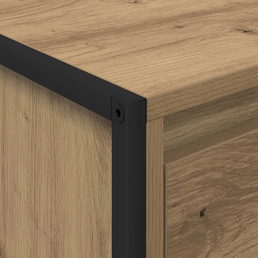 Table basse Chêne artisan 100 x 46 x 40 cm Bois d'ingénierie - 9